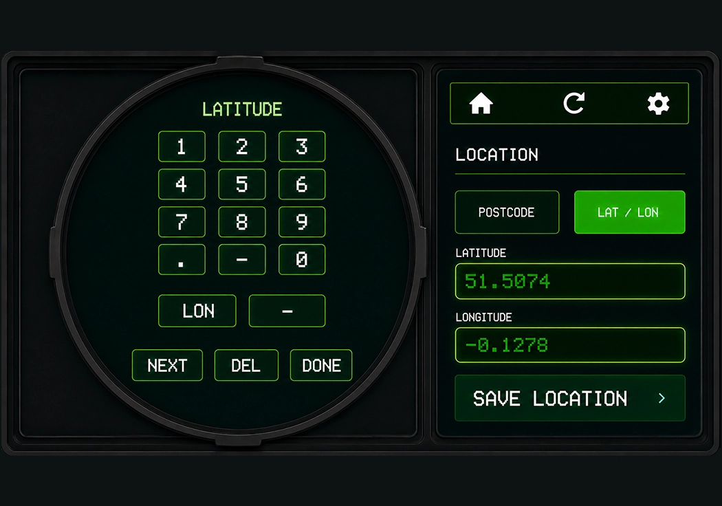 Vulcan Desktop Radar plane tracker showing aeroplanes for a chosen location